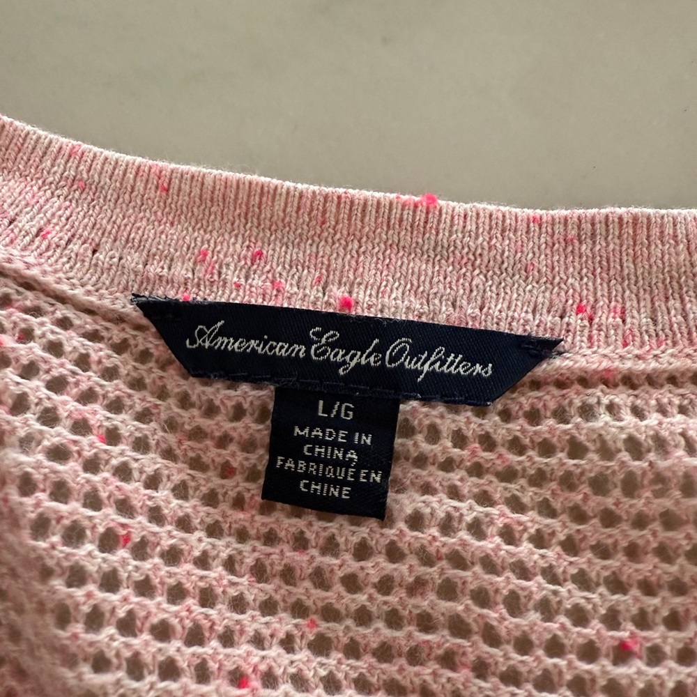 American Eagle Speckled Confetti Knit Cardigan Sz L - Picture 3 of 9